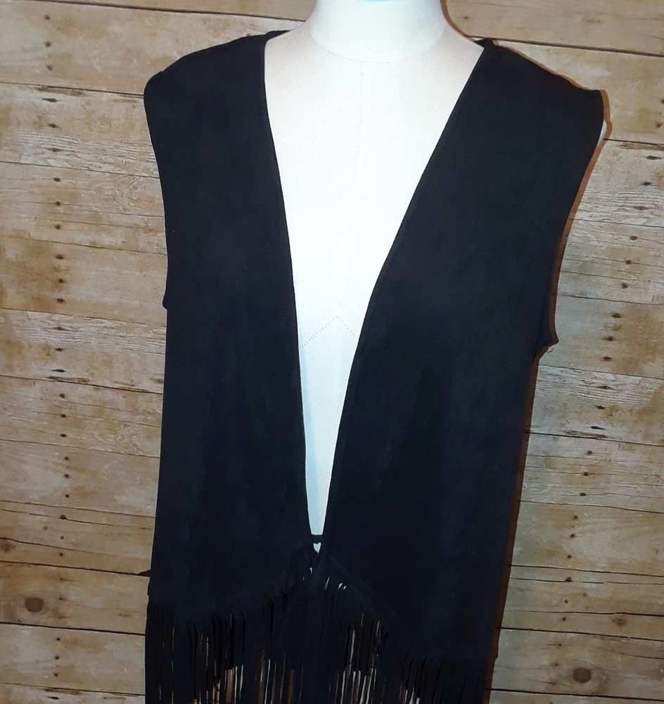 Live A Little faux suede vest
